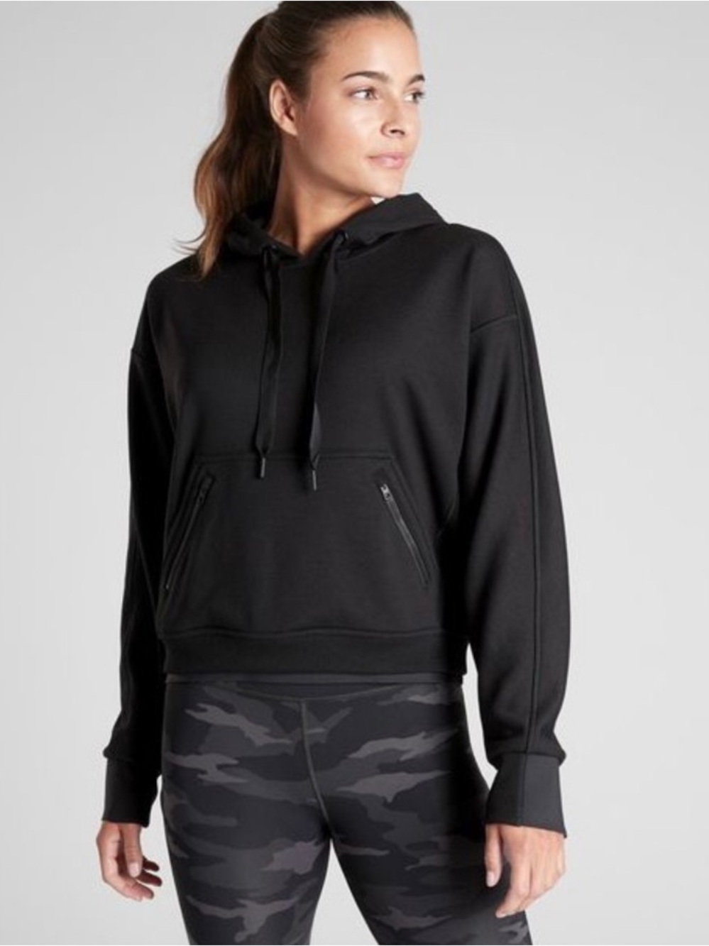 Athleta Black Recover Hoodie sz S